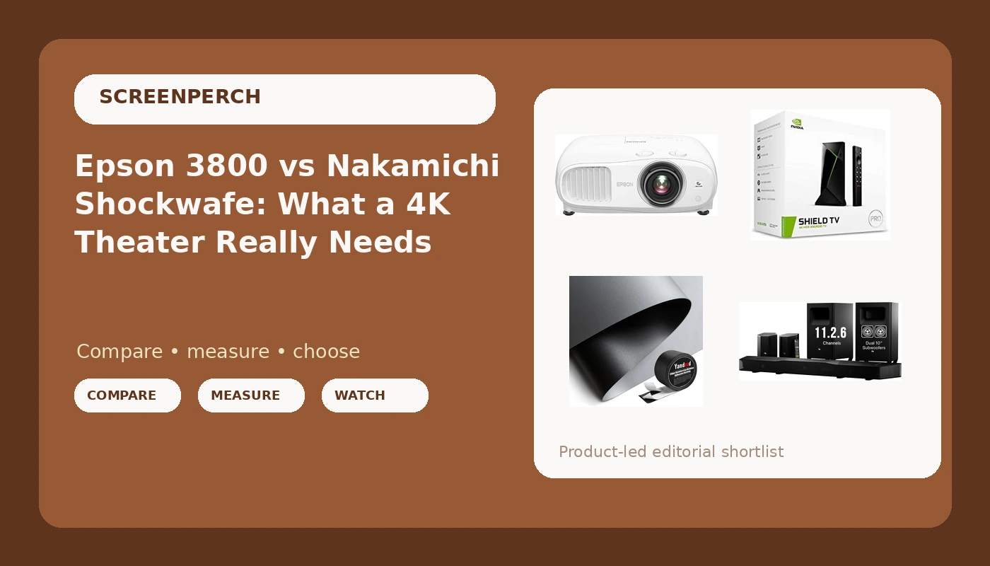 Epson 3800 vs Nakamichi Shockwafe: What a 4K Theater Really Needs