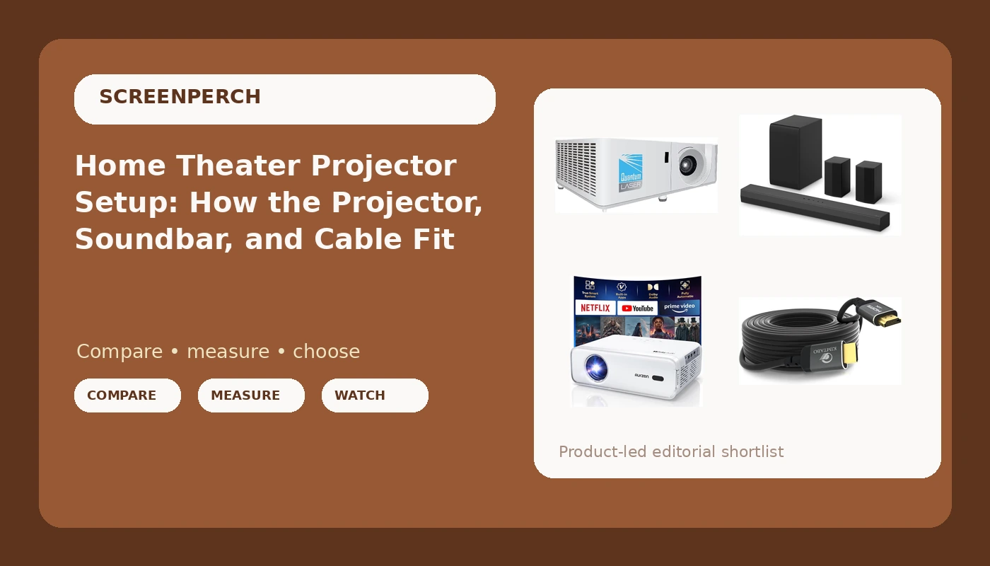 Home Theater Projector Setup: How the Projector, Soundbar, and Cable Fit