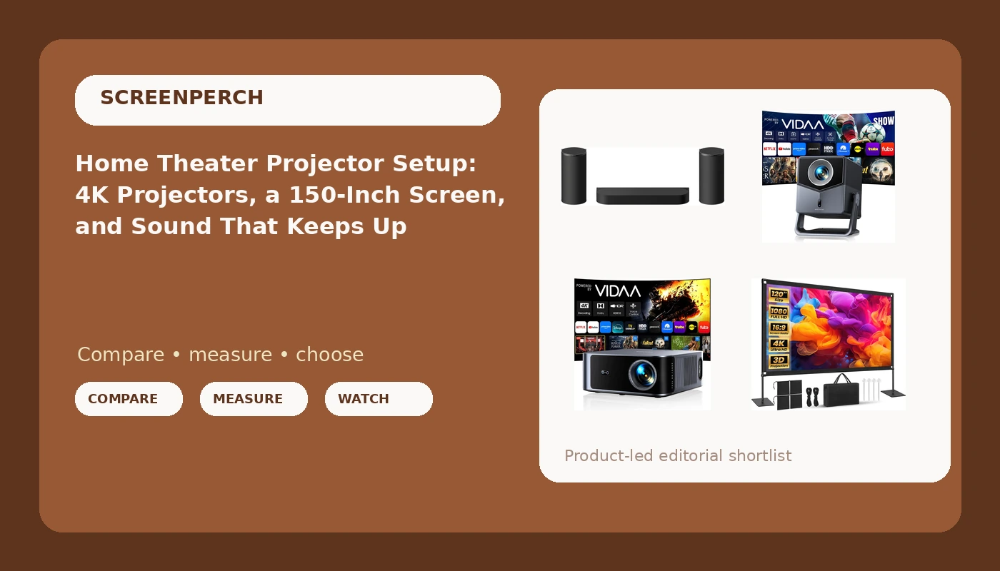 Home Theater Projector Setup: 4K Projectors, a 150-Inch Screen, and Sound That Keeps Up