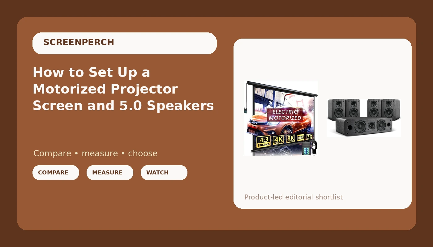 How to Set Up a Motorized Projector Screen and 5.0 Speakers