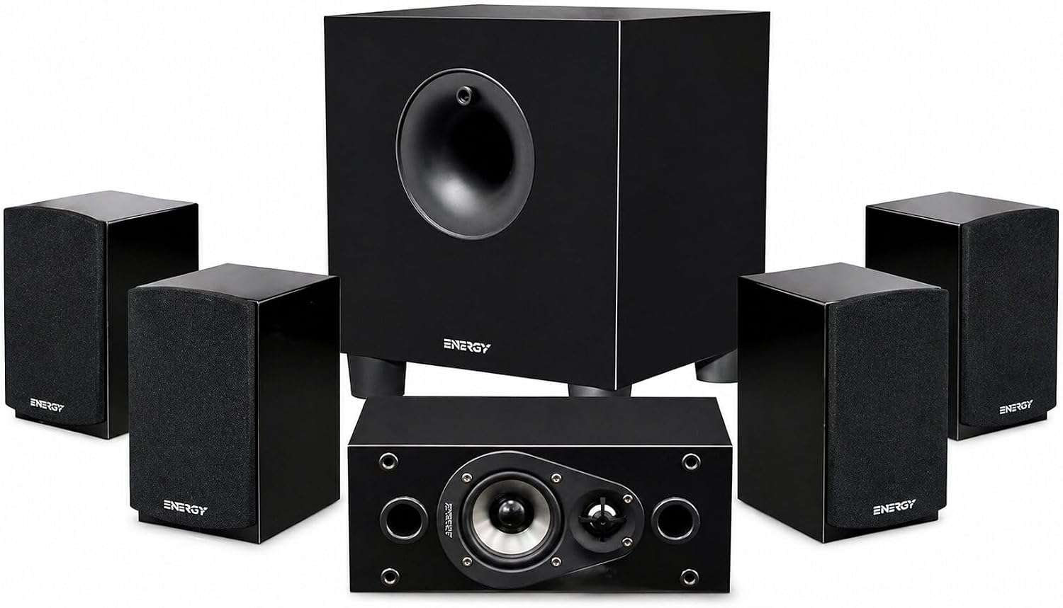Energy 5.1 Take Classic Home Theater System (Set of Six, Black)