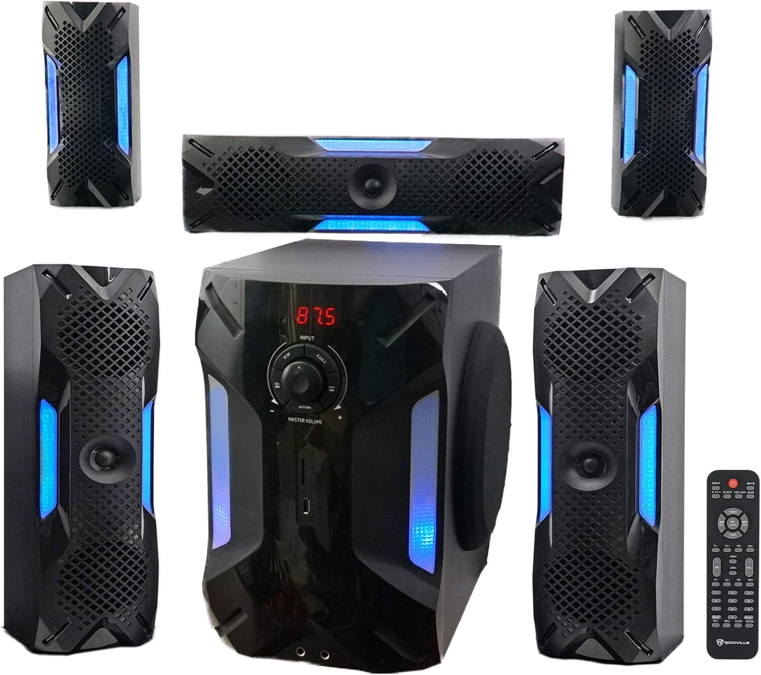 Rockville HTS56 5.1-Channel Bluetooth Home Theater System