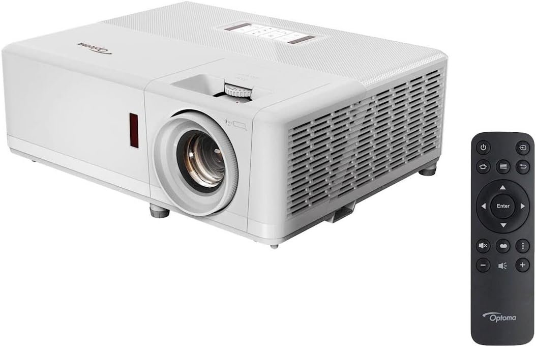 Optoma UHZ50 Smart 4K UHD Laser Home Theater Projector, 3000 Lumens, HDR, 1.3x Zoom and Vertical Lens Shift
