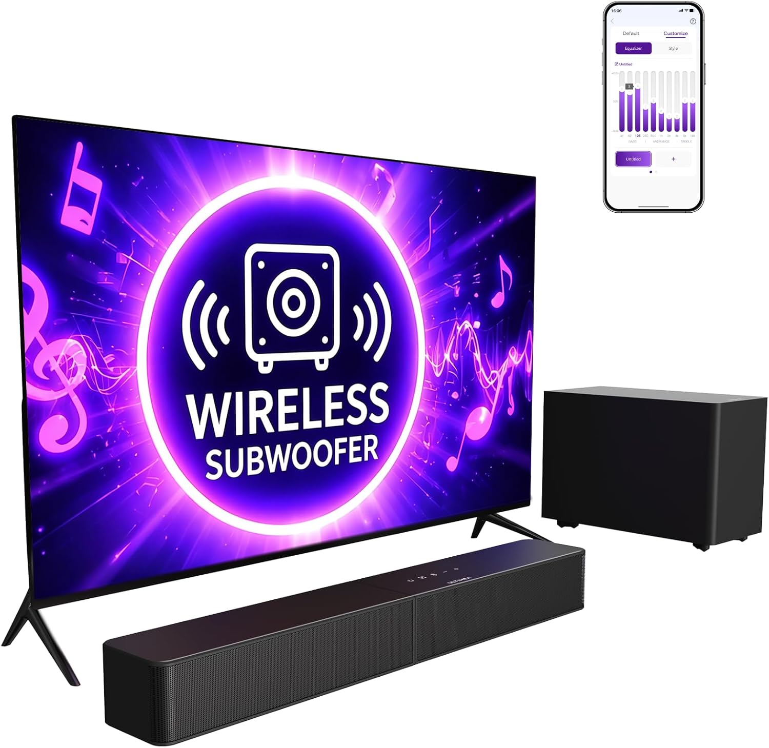 ULTIMEA Sound Bar with Wireless Subwoofer (B0GHRSHDT1)