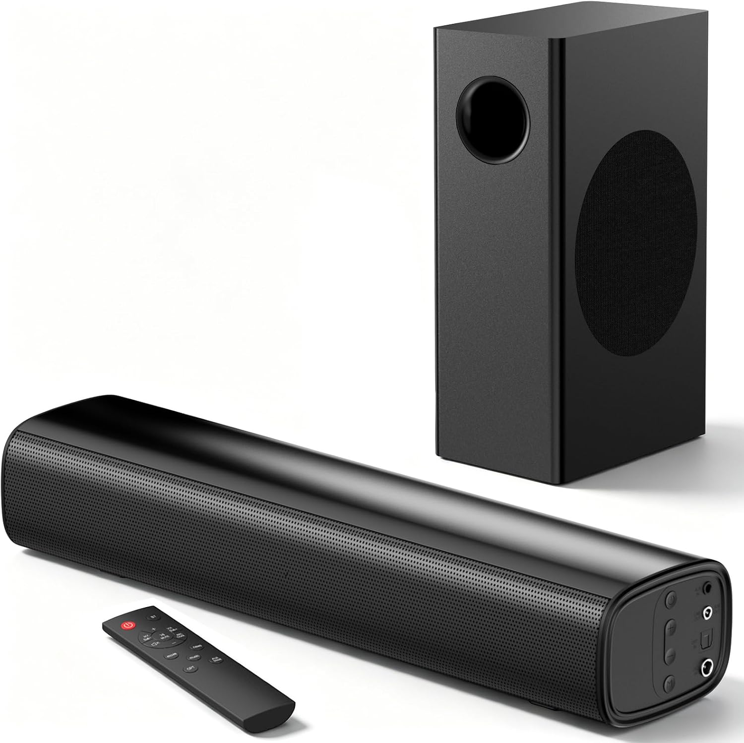 Sound Bar with Wired Subwoofer for TV, 70W 2.1 Channel Soundbar